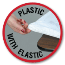 Kwik Covers2 1740517461 Fitted Plastic Table Covers with Elastic