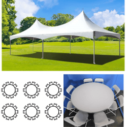 Tent Package up to 48 Guests (Round Tables)