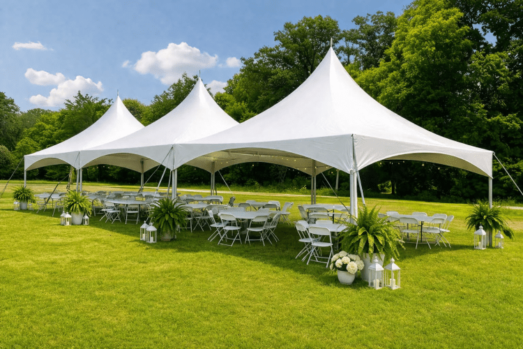 Tent Package up to 96 Guests (Round Tables)